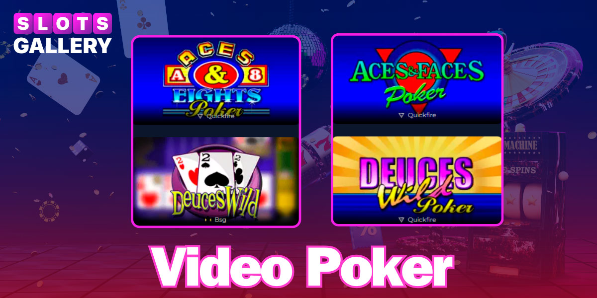 Play Video Poker at Slots Gallery